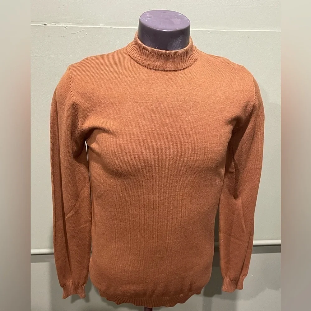 Lavane sweater shirt mock neck mustard regular fit